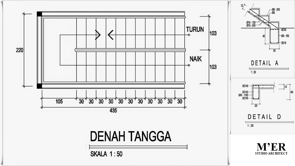 3D & Perspektif - Gambar Kerja Arsitektural 2 D  - 6