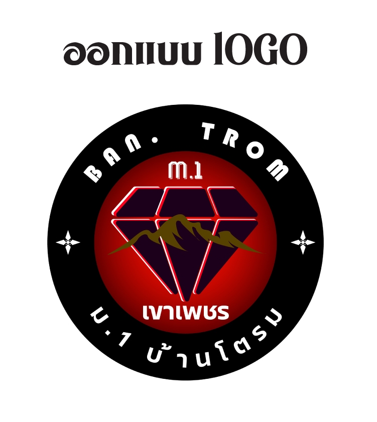 ภาพวาดเวกเตอร์ โลโก้ บานทรอม ยูวัน บูรณาการ