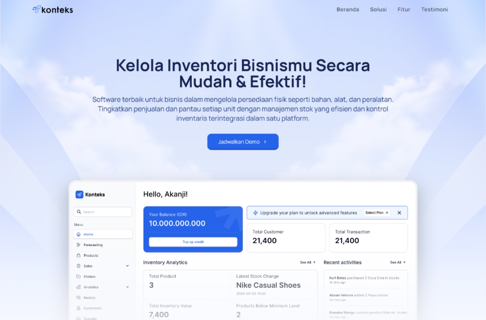 Jasa Pembuatan Website Ecommerce Profesional - Solusi Mengelola Inventori Bisnis Secara Mudah dan Efektif.