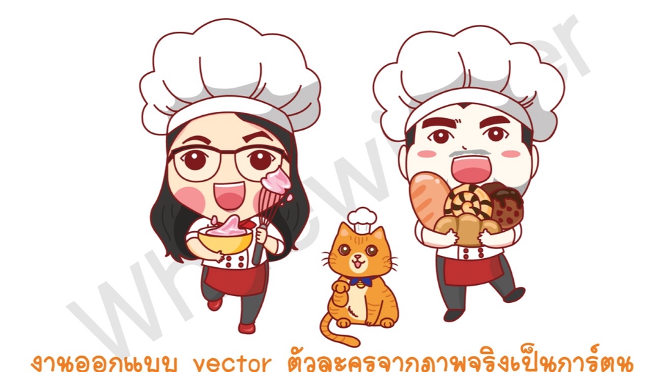 ออกแบบ Character & Mascot - รับออกแบบวาดคน,สัตว์,สิ่งของฯลฯแนวน่ารัก - 1