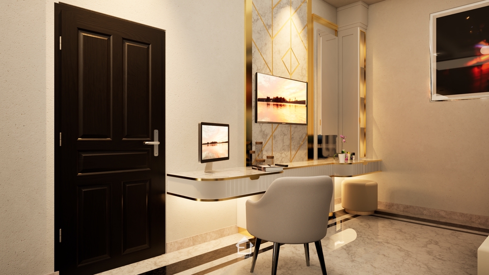 Desain interior rumah minimalis modern dengan konsep elegan dan mewah.