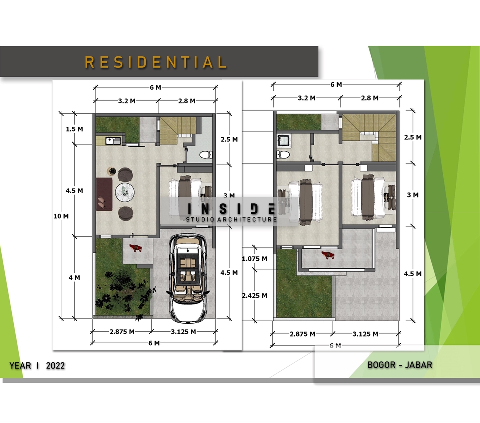 Jasa drafter arsitek autocad interior murah untuk desain rumah 2 lantai di Bogor
