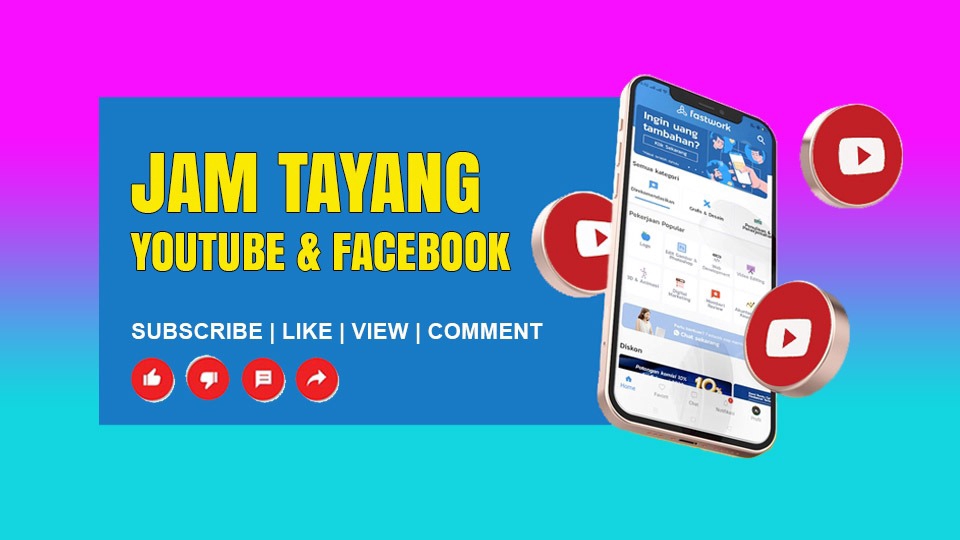 Tambah Followers - JAM TAYANG YOUTUBE,VIEW,LIKE DAN COMMENT - 1