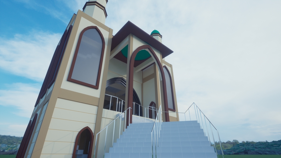 3D & Perspektif - Jasa Desain 3D Bangunan Eksterior Foto - 10