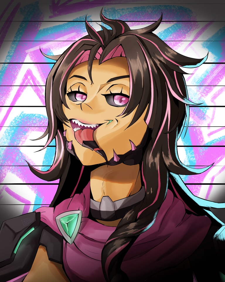 Jasa ilustrasi digital anime wanita rambut panjang gaya kartun desain grafis ilustrasi online