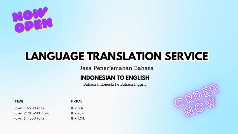 Penerjemahan - Jasa Penerjemahan Bahasa Indonesia ke Bahasa Inggris - 1