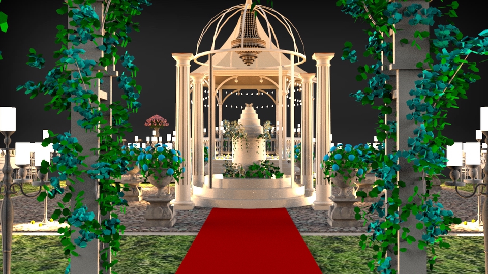 3D Perspective - Wedding / Photo Backdrop / Stage Perspective - 1