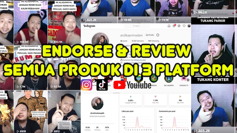 ENDORSE & REVIEW ALL PRODUCT DI TIKTOK, INSTAGRAM DAN YOUTUBE 