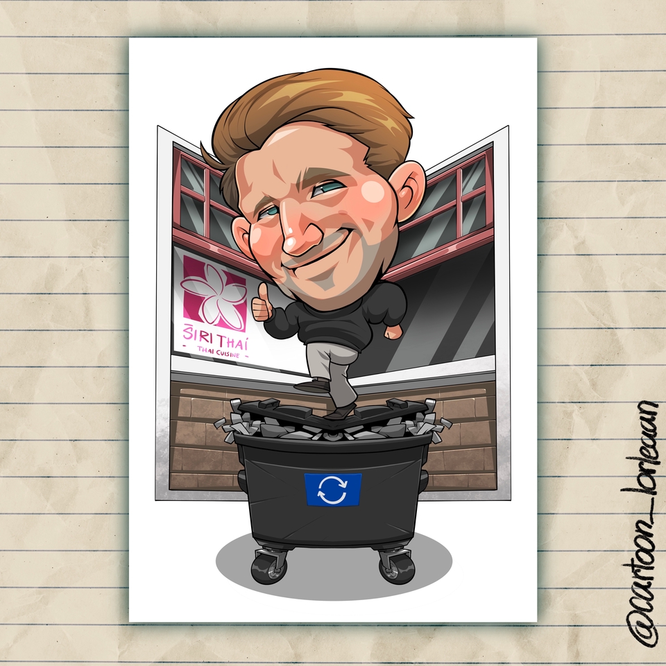 วาดภาพล้อเลียน - ภาพล้อเลียนแบบการ์ตูน - 14