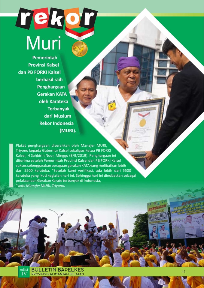 Jasa desain spanduk Kalsel, desain undangan pernikahan unik Kalsel, rekor MURI gerakan karate, desain brosur Kalsel, desain katalog produk Kalsel.