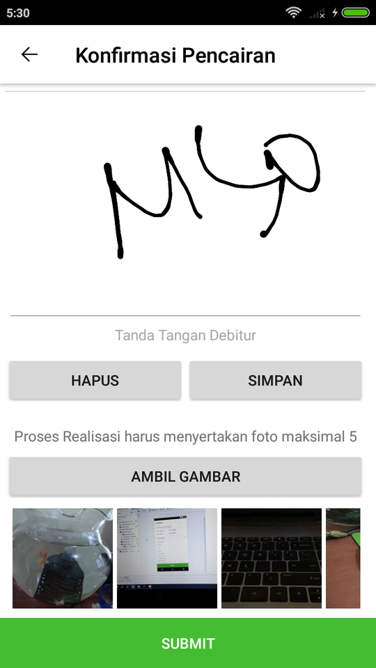 Jasa pembuatan aplikasi android, buat aplikasi android, membuat aplikasi android, jasa aplikasi android. Menampilkan contoh tanda tangan dan tangkapan layar proses realisasi aplikasi.