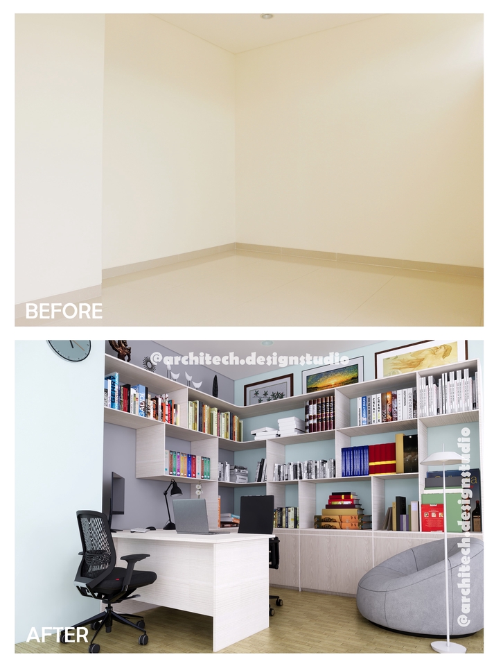 3D & Perspektif - Desain Gambar Denah, 3D Modelling, dan Rendering - 10