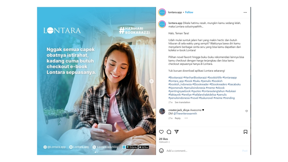 Penulisan Konten - Ide Copywriting Konten Free Caption Free Content Plan - 8