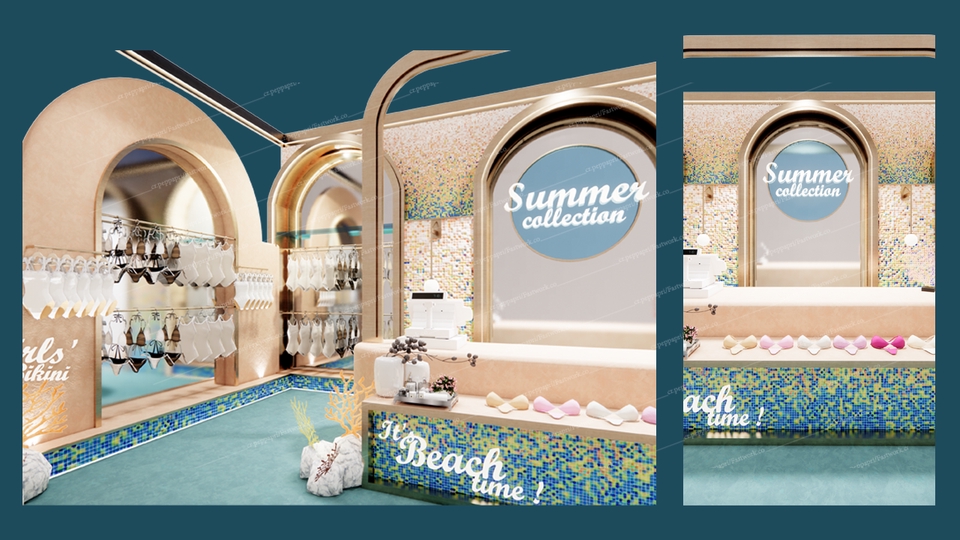 ออกแบบตกแต่งภายในและภายนอก - รับออกแบบภายใน ร้านค้า (Shop) , บูธ (Booth) , ร้านค้าขนาดเล็ก (Kiosk) - 5