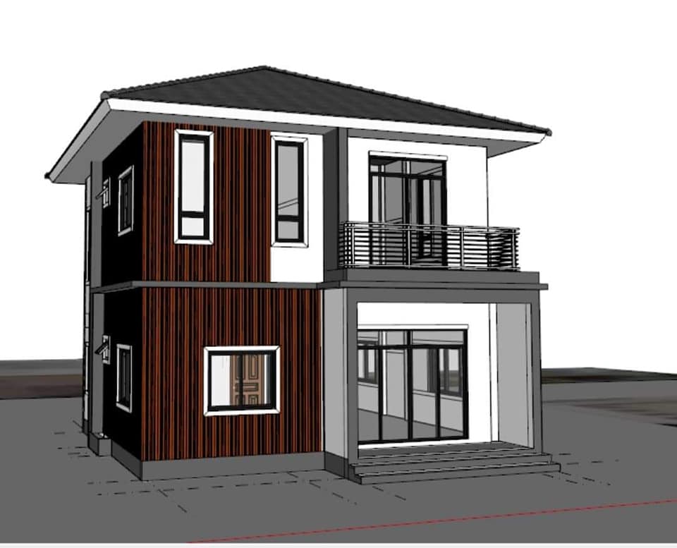 เขียนแบบวิศวกรรมและออกแบบโครงสร้าง - ออกแบบ เขียนแบบบ้าน 4.18 HOME - 5