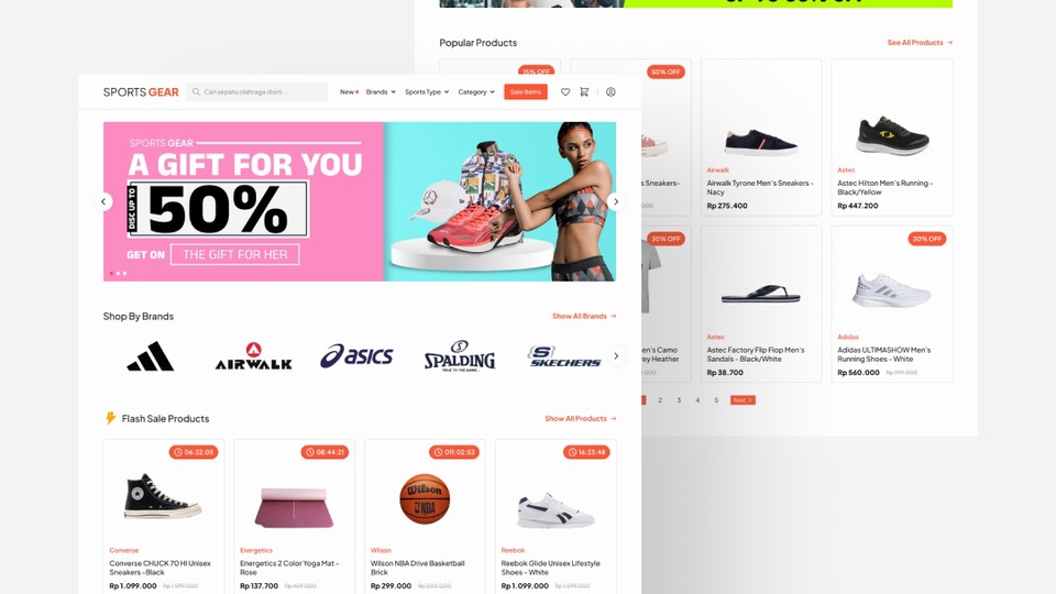 tampilan desain sporty