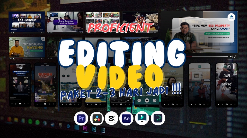 Jasa Editing Video Online Berkualitas & Profesional - (PROFICIENT) EDITING VIDEO PROFESIONAL/FUN 2-3 HARI JADI!!!