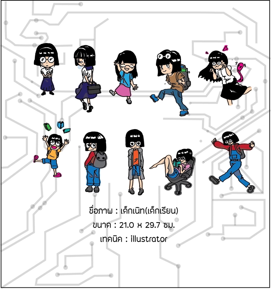 เปลี่ยนรูปเป็นเวกเตอร์ - ดราฟ/วาดภาพเวกเตอร์ (ai) คน สัตว์ สิ่งของ พื้นหลัง ภาพประกอบ โลโก้ - 8