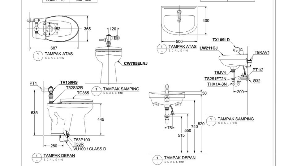 CAD Drawing - JASA DRAFTER GAMBAR KERJA/ DESAIN BANGUNAN (SHOP DRAWING, ASBUILT DRAWING DLL.) - 6