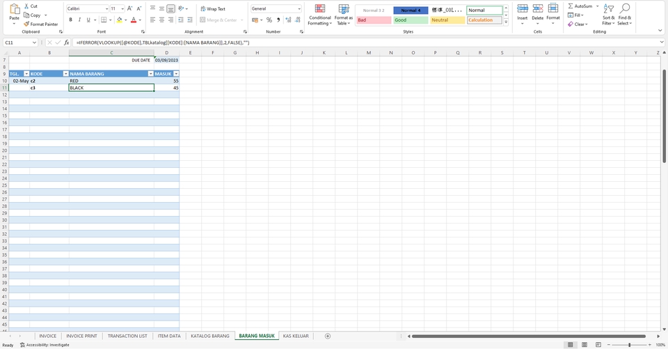 Entri Data - DATA ENTRY MS EXCEL & FORMULA - 3