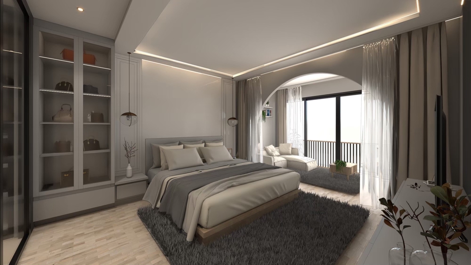 ออกแบบตกแต่งภายในและภายนอก - ออกแบบภายใน เขียนแบบ แปลน ภาพเรนเดอร์ 3D Perspective - 7