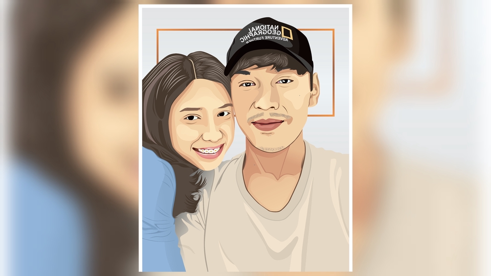 Gambar Potret - Foto Keren Vector Art, 1 Hari Jadi - 5