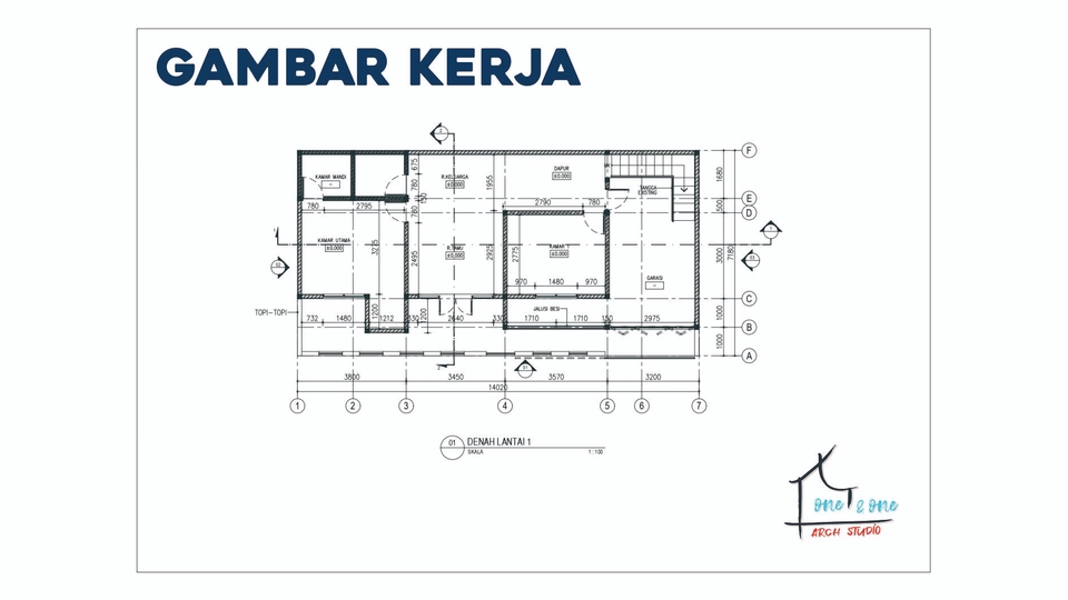 Drafting Gambar Kerja untuk IMB atau Tukang (Denah, Tampak, dll) Design sudah ada (2-3 hari)