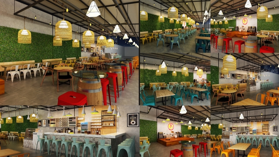 3D & Perspektif - JASA DESAIN INTERIOR CAFE DAN FOODCOURT - 1