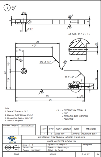 CAD Drawing - CAD Drawing atau Gambar Kerja Desain 3D | Autodesk Inventor, Fusion 360 - 3