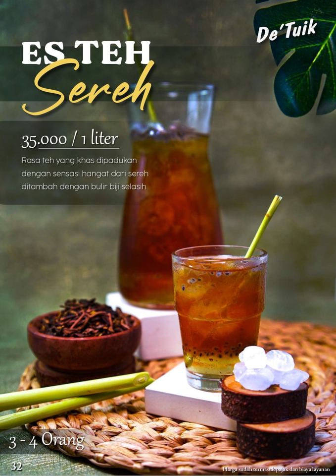 Jasa Desain Banner Instagram Es Teh Sereh De Tuik promosi minuman segar unik dan menarik