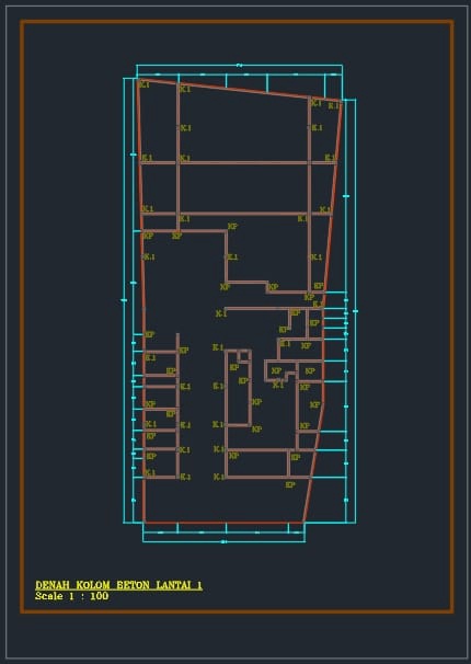 CAD Drawing - Gambar Kerja IMB Rumah Tinggal , Ruko, Kantor, Mess- 5000/m2 - 15
