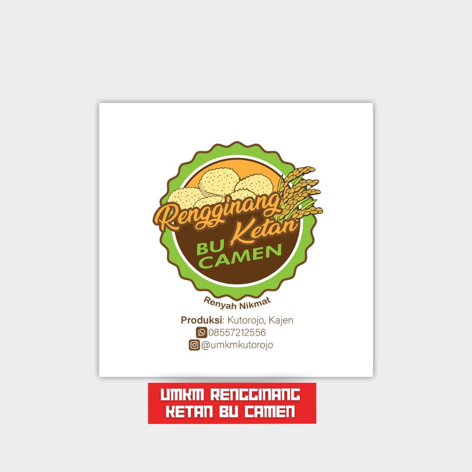 Jasa Desain Logo Restoran Rengginang Ketan Bu Camen