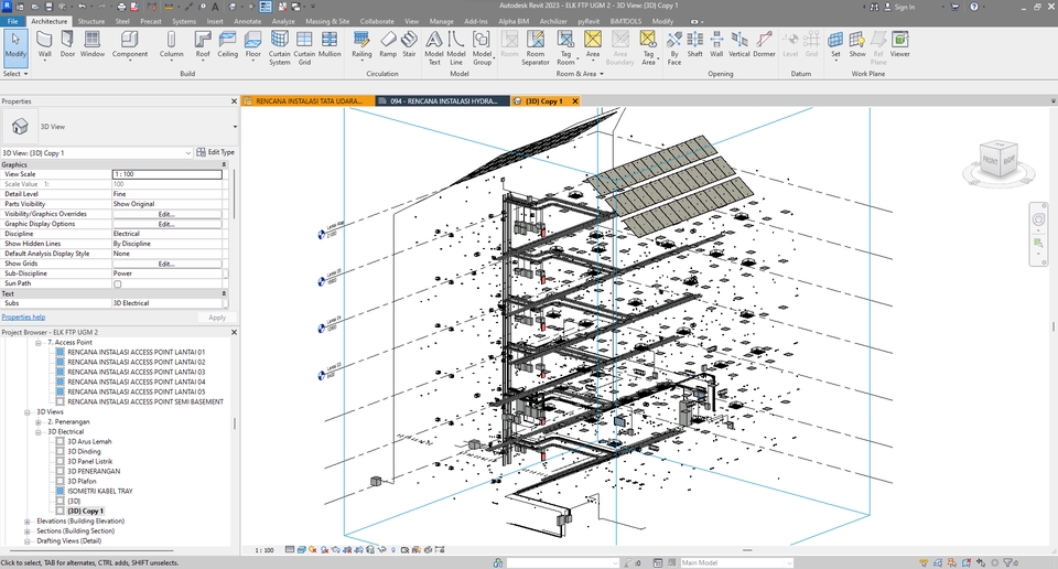 CAD Drawing - Jasa Gambar CAD Perhitungan MEP Mekanikal Elektrikal Plumbing & Modelling BIM 3D Revit - 7