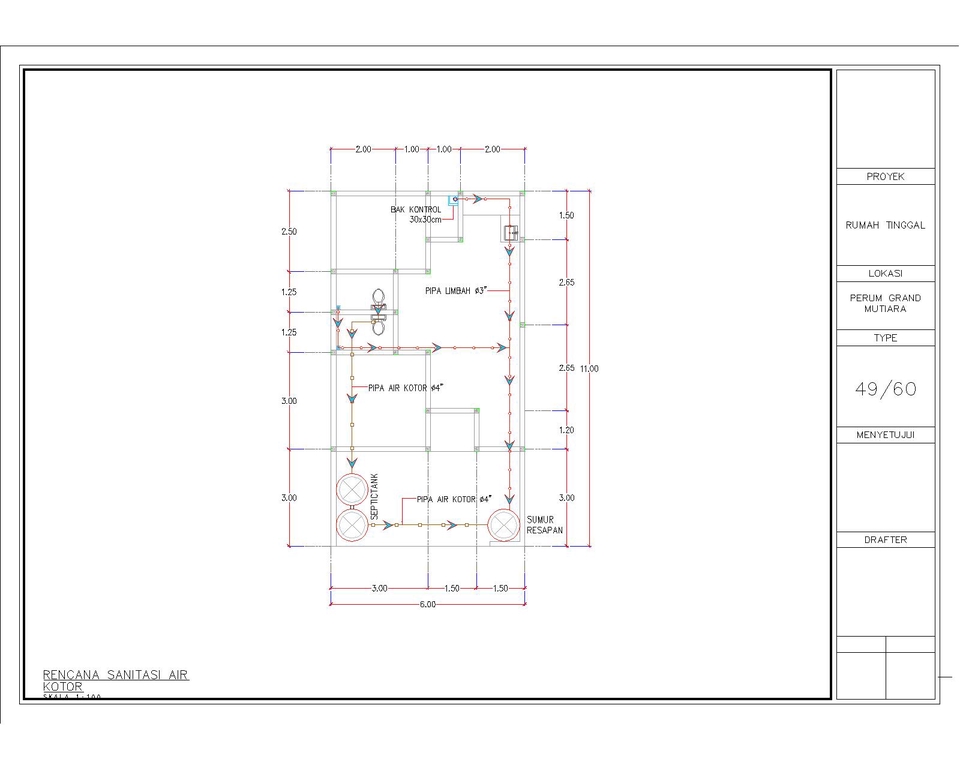 Jasa drafter autocad arsitek interior murah pembuatan denah rumah