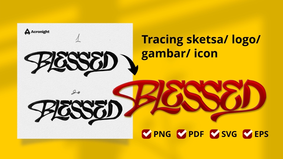 Logo - Saya akan membantu tracing sketsa/ gambar/ logo menjadi vektor - 1