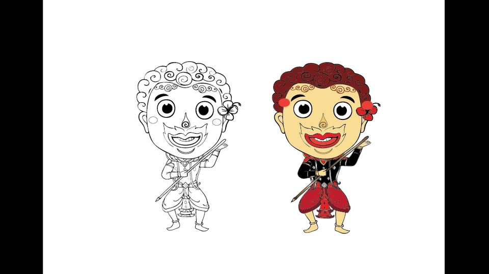 ออกแบบ Character & Mascot - ออกแบบลายเส้นแบบไทยๆ ตัวละครไทย อ่อนช้อย งดงาม ศิลปะประยุกต์ - 1