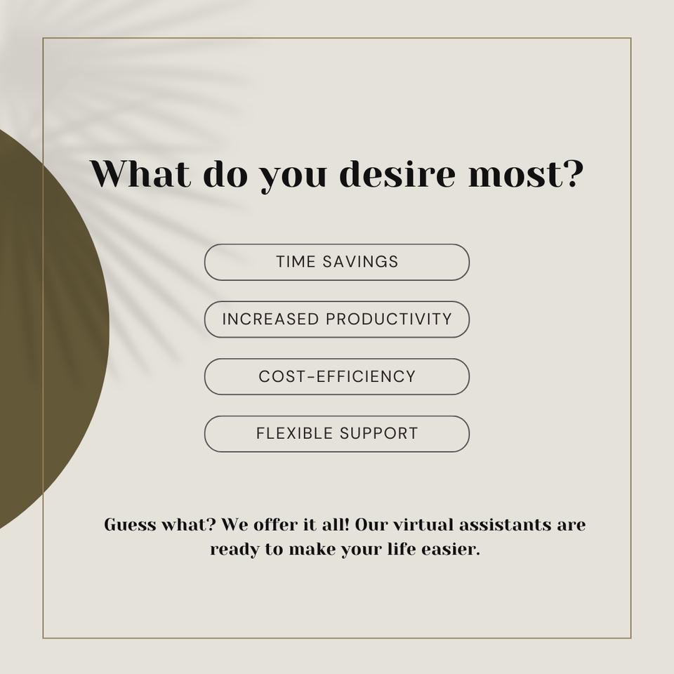 Jasa Asisten Virtual untuk meningkatkan produktivitas, efisiensi biaya, dan fleksibilitas.