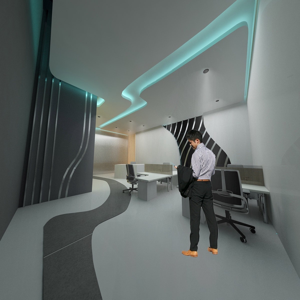 3D Perspective - Cafe Modern & Retro Style สามารถเขียนแบบ & Material Board ทำงานแนว Luxury ออกแบบภาพ Perspective  - 6