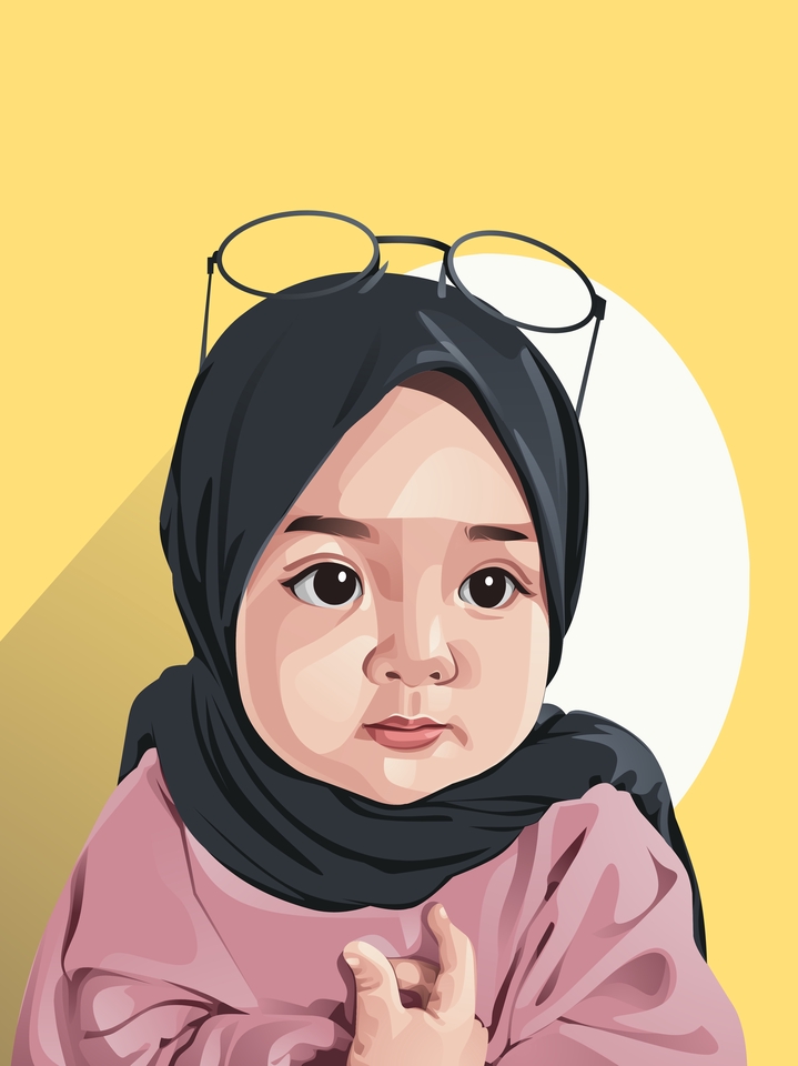 Gambar Potret - Desain Vektor Caricatur Bayi Kilat dalam 24 Jam - 7