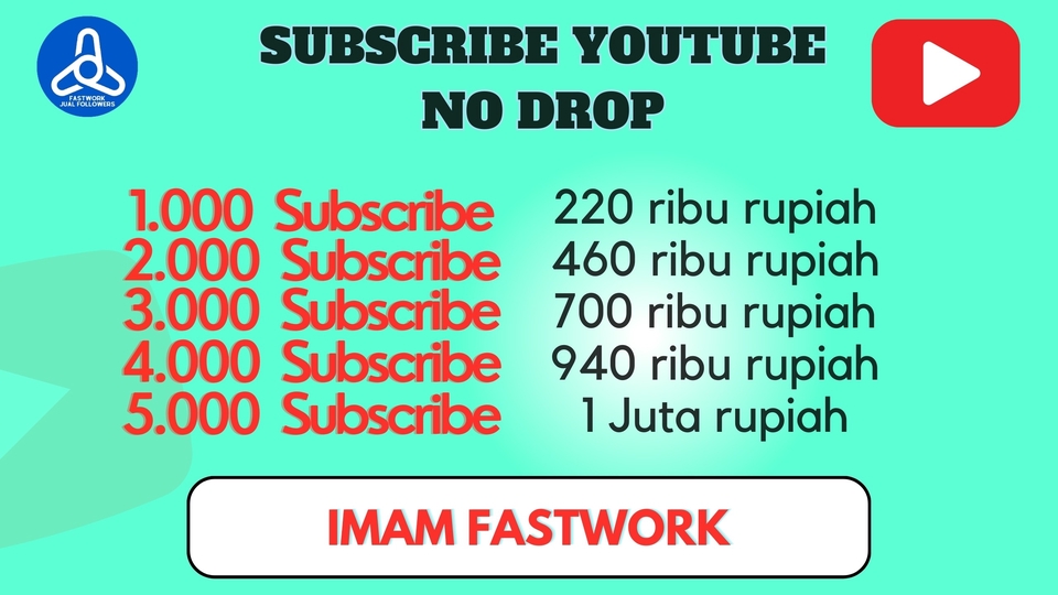 Jasa Tambah Subscriber, Like, dan View Youtube Aktif - YOUTUBE SUBSCRIBE GARANSI 30 HARI