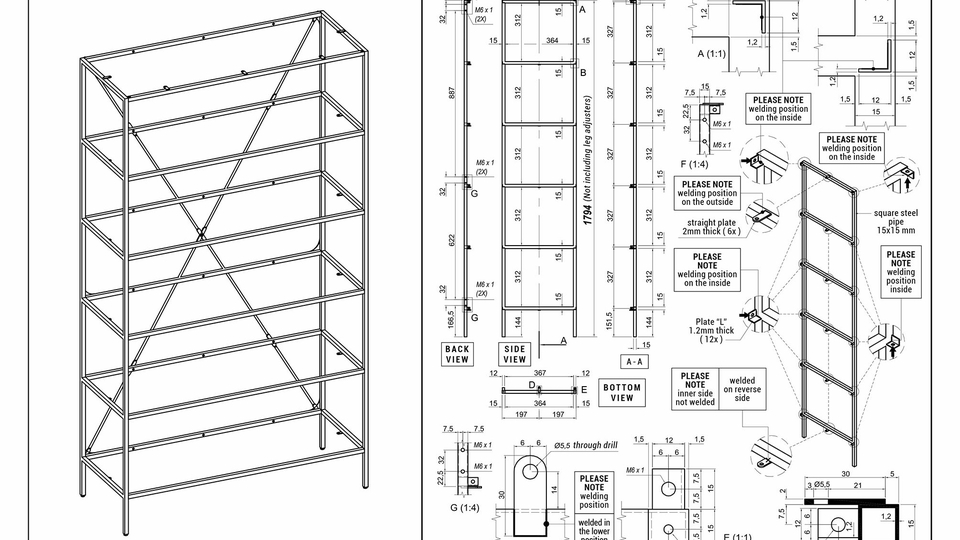 CAD Drawing - Jasa Drafter Furniture - 1