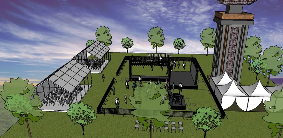 3D & Perspektif - Jasa Pembuatan Design 3D (Event Layout OutDoor/ Indoor, Booth & Interior) (2-3 hari jadi) - 7