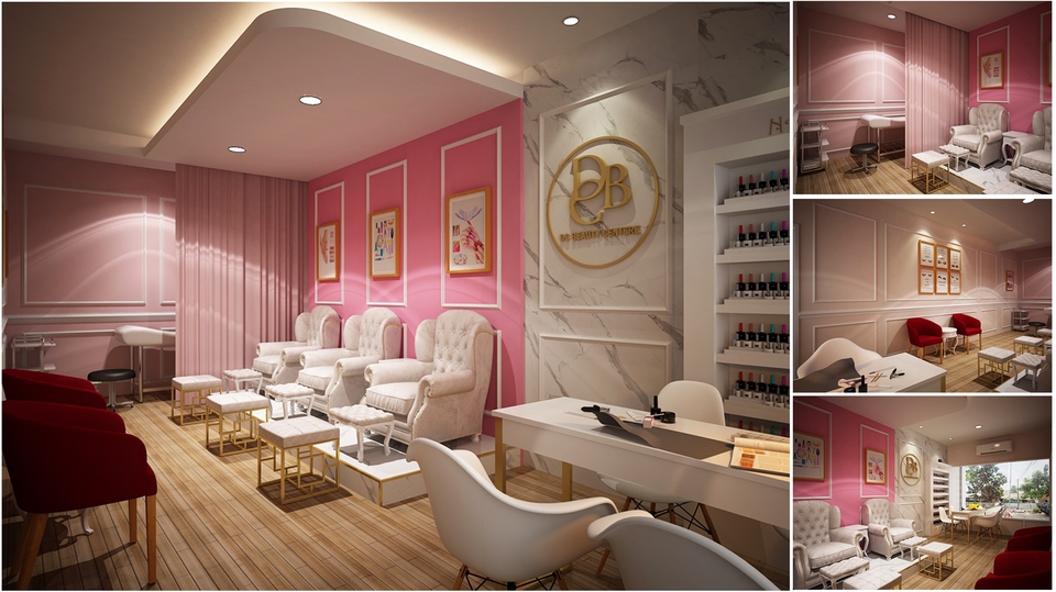 3D & Perspektif - JASA DESAIN INTERIOR SALON SKINCARE, HAIRCUT, BARBER CUT, BEAUTY SHOP, SPA - 5