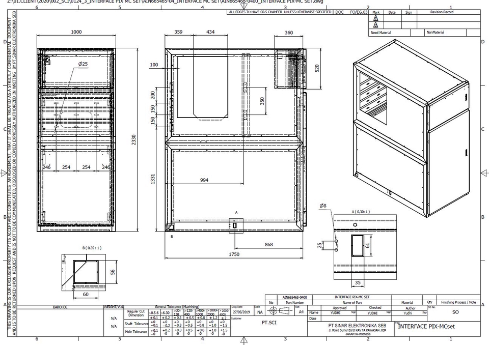 Jasa drafter autocad freelance untuk membuat gambar desain interface elektronik