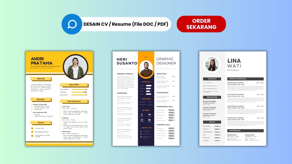 Portfolio & Resume - Desain CV / Resume Modern Professional dan Cepat (1 Hari Jadi) - 4