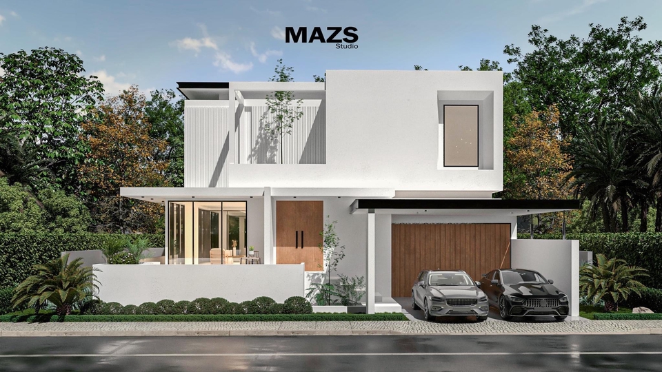 3D Perspective - รับขึ้น 3D model render exterior/interior และลงสี plan - 12