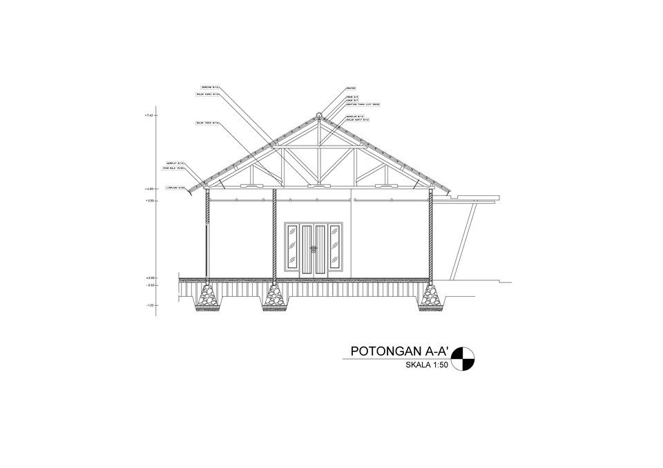 CAD Drawing - JASA DESAIN GAMBAR CAD GAMBAR KERJA BANGUNAN RUMAH TINGGAL 2D - 4