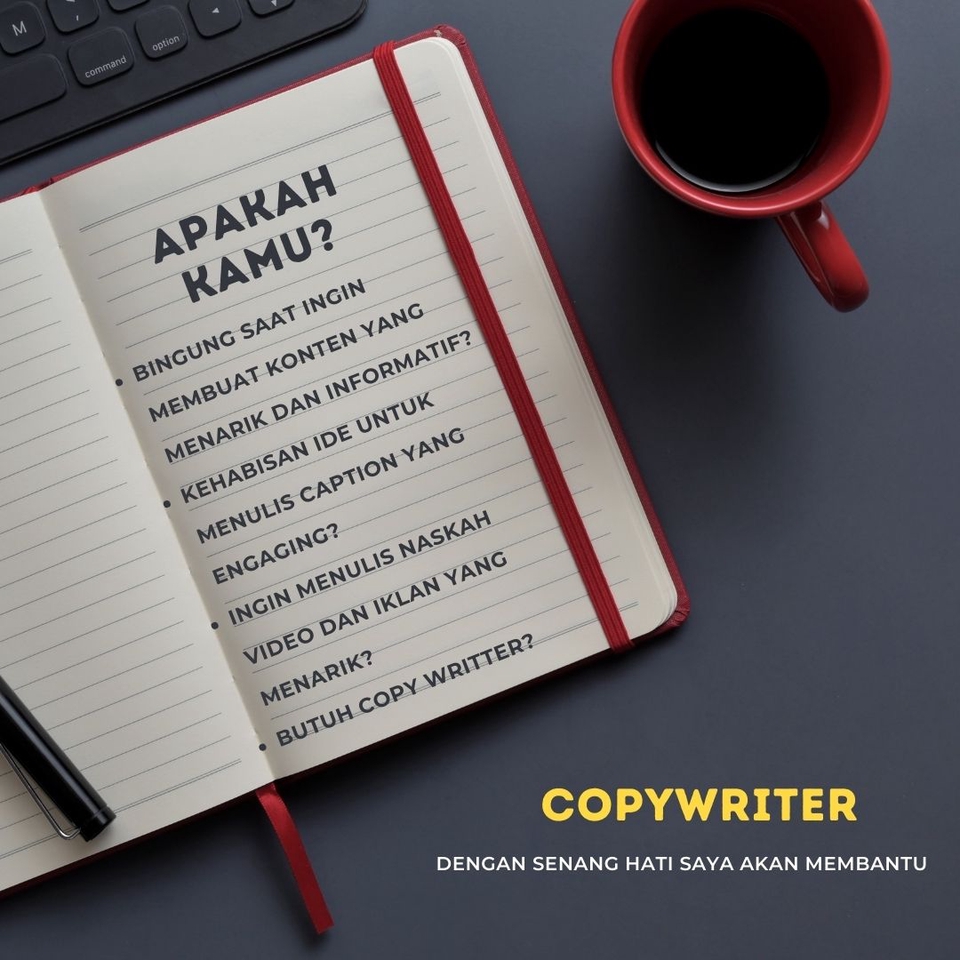 Jasa Copywriting Profesional - Apakah Anda membutuhkan jasa penulis konten menarik dan informatif? Hubungi kami untuk jasa penulisan caption, artikel, dan copywriting iklan.