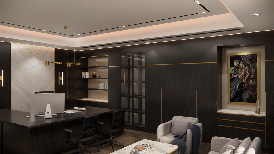Jasa Desain Interior Kantor Minimalis Modern 3D