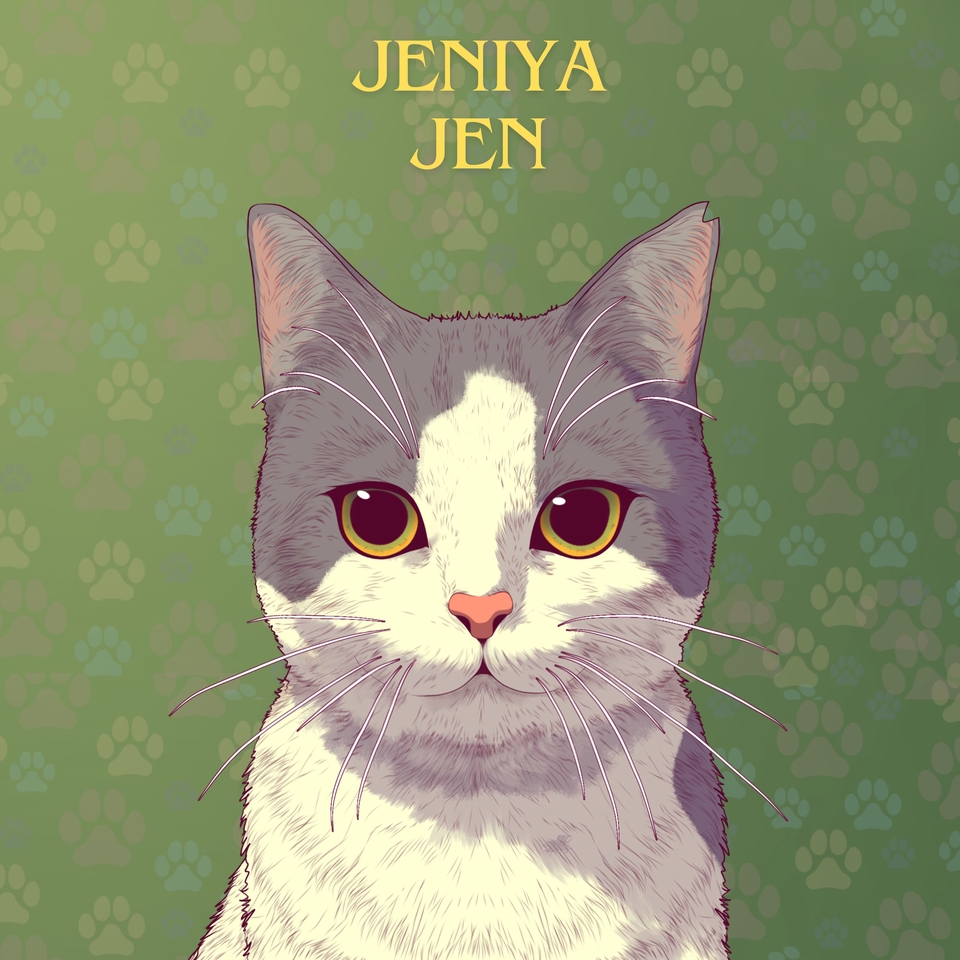 Gambar Potret - Custom Digital Pet Portrait - 6